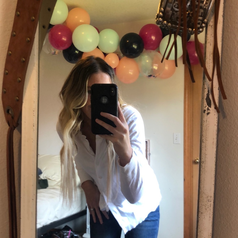 White cardigan